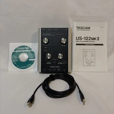 Tascam US-122MKII Analog Recording Interface MIDI USB 2.0 With Manual And Driver