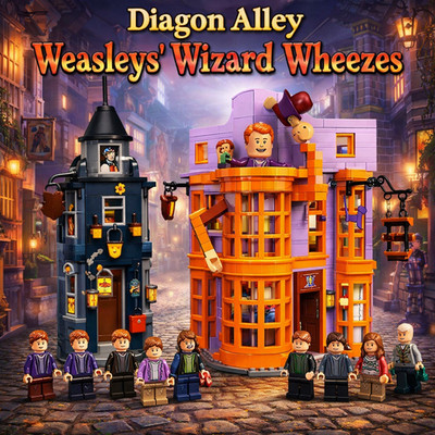 Winkelgasse Weasleys' Wizard Wheezes (76422) Bausteine mit Figuren