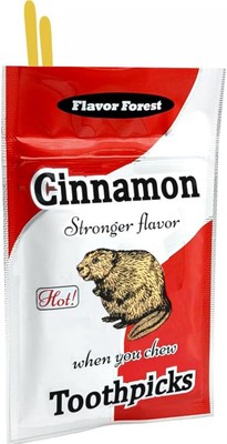 Hot Cinnamon Flavored Toothpicks (Flat Shape) 100ct 