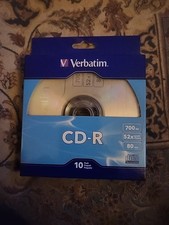 Verbatim CD-R Recordable 700MB 52X with Branded Surface 1 - 10 Pack Sealed