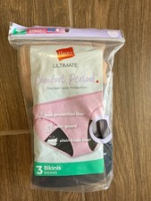 Hanes sz 6 Ultimate BIKINI Moderate Comfort Period Protection Underwear 3 pr