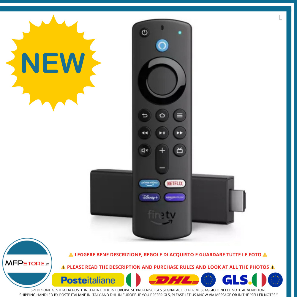 Fire TV Stick 4K Ultra HD Amazon 3^ gen 2021 – Streaming Veloce con pile