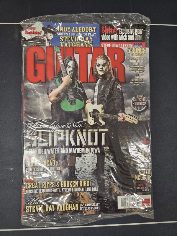 Guitar World Oct 2008 SLIPKNOT Cover FACTORY SEALED with CD - Stevie Ray Vaughan