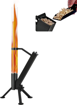 Wood Pellet Fire Pits for outside   Portable Wood Pellet Heater   Painted Stainl