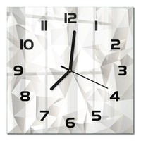 Minimalistische Glas-Wanduhr Abstrakter Hintergrund Schwarze Zeiger 30X30 Cm