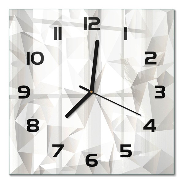 Minimalistische Glas-Wanduhr Abstrakter Hintergrund Schwarze Zeiger 30X30 Cm-image