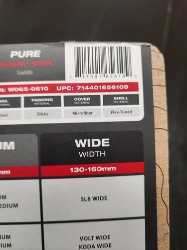 WTB Pure Steel Medium Bike Saddle 275 x 148mm - Unisex - Black W065-0610 NEW! - Picture 7 of 11