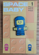 Lego Classic Space  - Metal Enamel  "space baby" Pin Badge on card