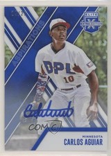 2017 Panini Elite Extra Edition Aspirations Blue 24/25 CARLOS AGUIAR Auto fm0