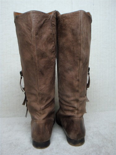 NINE WEST Vintage America - POMPER - Women's Brown Leather Boots - Size 10.5 M - Picture 9 of 12