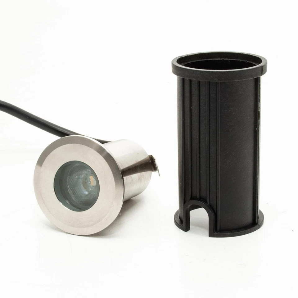 Faretto LED 24V calpestabile IP68 incasso 40mm impermeabile segnapassi 3W RGB - Immagine 3 di 4