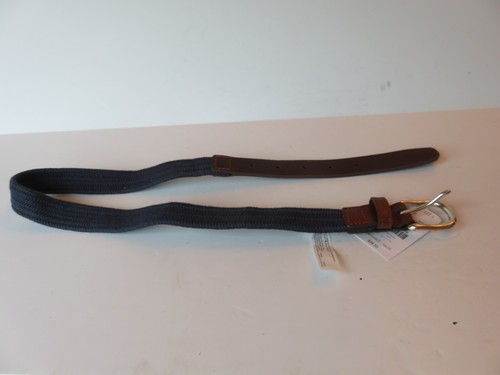 NWT J.Crew Crewcuts Boys Blue Canvas Belt Size Small 32" Long/Silver Hardware - Picture 6 of 9