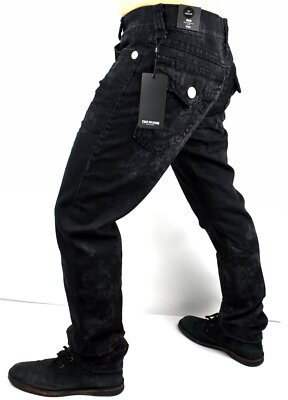 True Religion Rocco Scorpius Black Wash Super T Relaxed Skinny