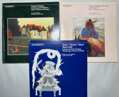 Sotheby s Auction Catalog x3 Dance Theatre Opera 1981 1983 Softcover Reference