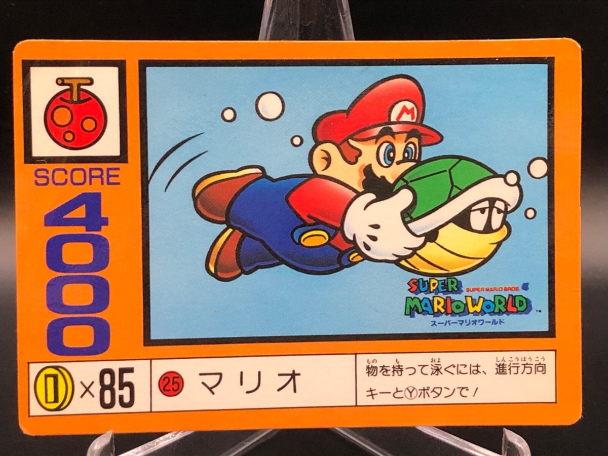 NO.25 Mario Super Mario World Card 1991 Nintendo Super Mario