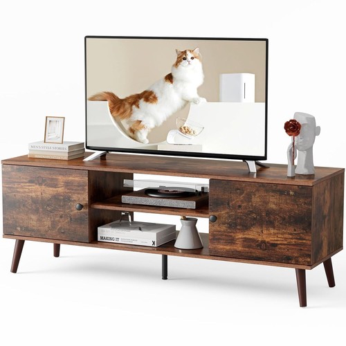 55" 60" TV Stand Mid Century Modern TV Stand Entertainment Center Media Console - Picture 9 of 21