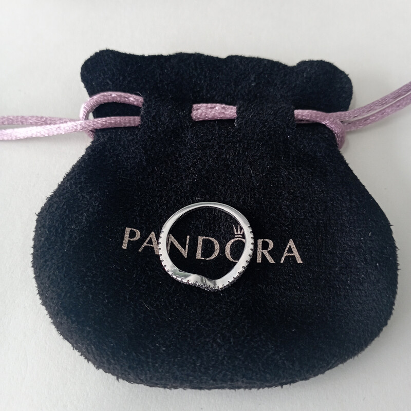 Pandora Timeless Ring Stackable Sparkling Wave si… - image 4