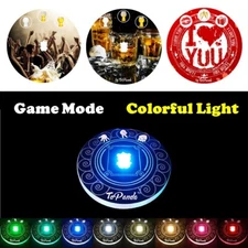 ToPanda LED Coaster Car Cup Holder 2 Pcs Party Game Bar mat Engraving TC-181004