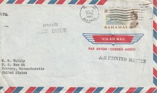 1967 Bahamas cover sent from Nassau to Roxbury MASS USA