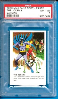 1966 MacLeans Tooth Paste Batman #3 The Joker Psa 8