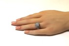 925 sterling silver fashion cluster cz womens ring 9g size 6.75 — photo 8