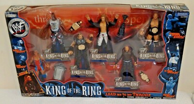 Vintage WWF Jakks 6 Figure Pack MIB King Ring Set Throne Austin