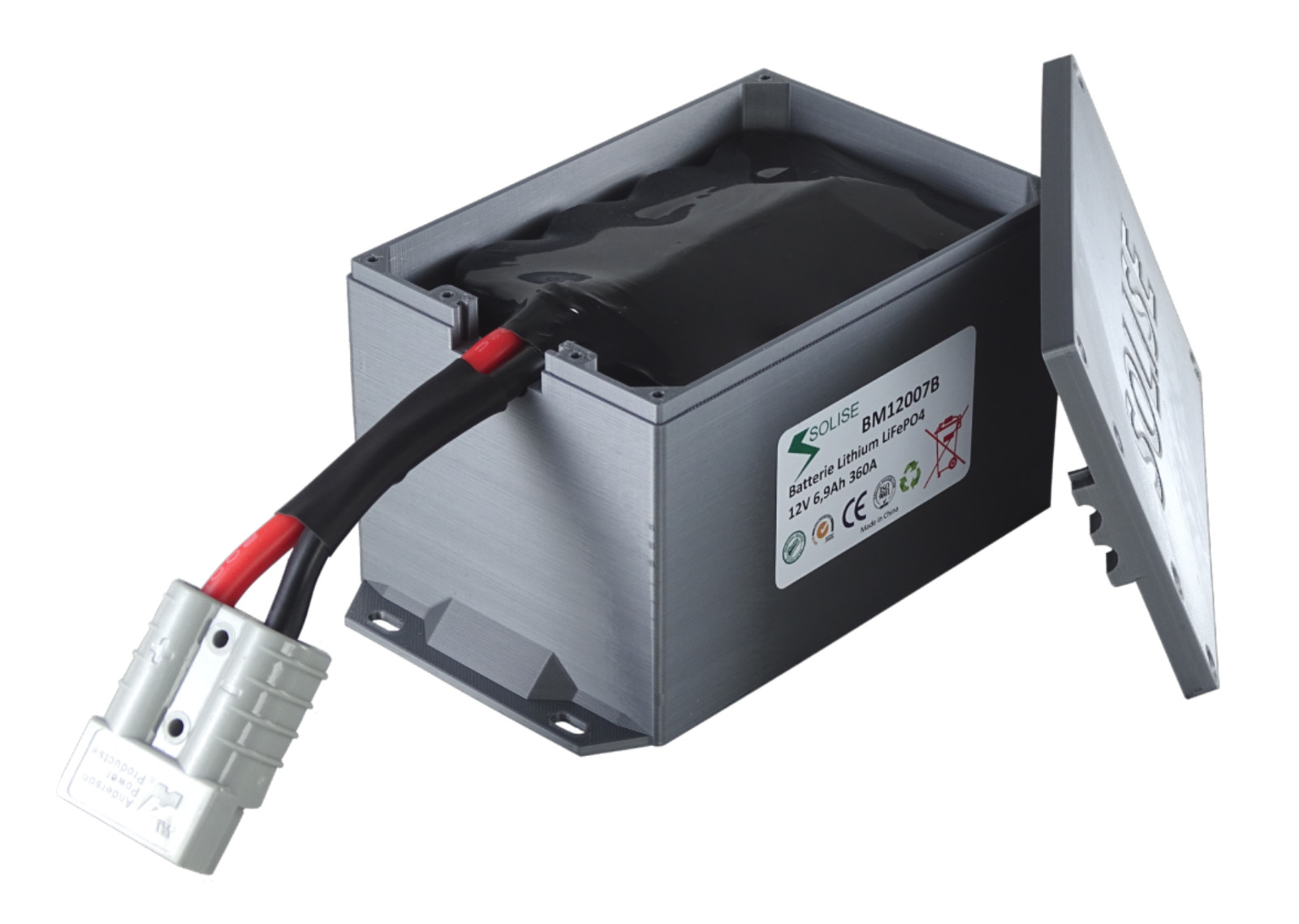 Boitier de protection SOLISE BM12007 en ABS noir et carte d'équilibrage de précision