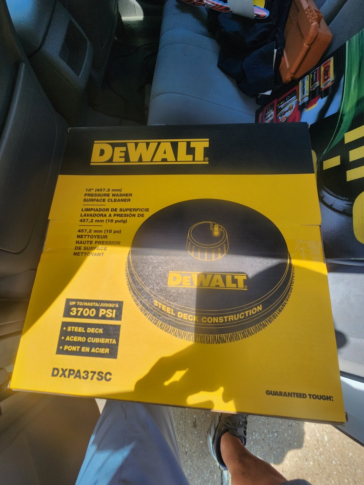 DEWALT DXPA37SC 18" Surface Cleaner 3700psi for Pressure Washer Steel