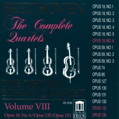 Complete Quartets, Vol. 8 Ludwig van Beethoven, Orford String