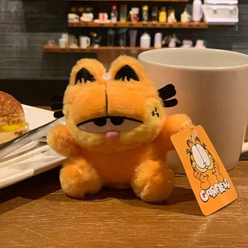 4 '' Mini niedliche Cartoon Garfield Plüschpuppe Schlüsselanhänger Anhänger Kind Geschenke Geschenke - Bild 8 von 13