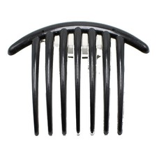 6 Pcs Black 7 Tooth French Twist Comb Plastic Hair Clip Hair Side Combs Women