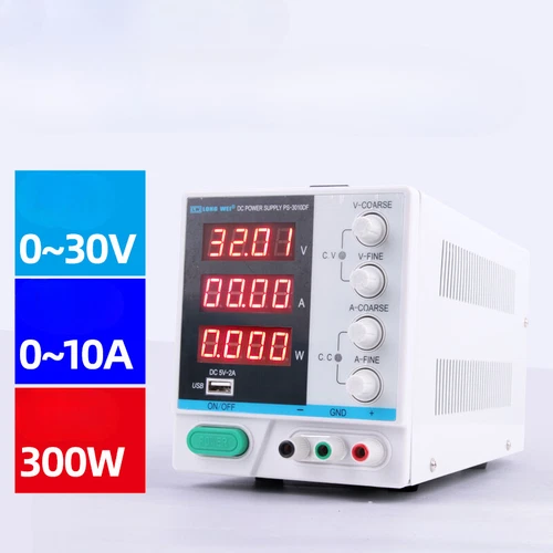 Adjustable Power Supply Precision Variable DC Digital Lab with Clip 30V 10A 220V - Picture 5 of 6