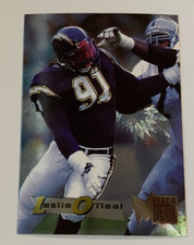 NFL LESLIE O'NEAL San Diego Chargers 1995 Fleer Metal Foil Trading Card #168
