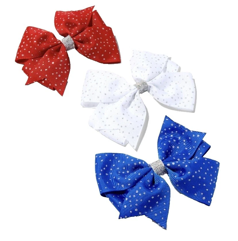 Blue White Hair Hair Clips for Girls