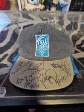 1996 Olympics Cameraman Hat Signed By Pippin Payton Malone NBA Dream Team Pacers