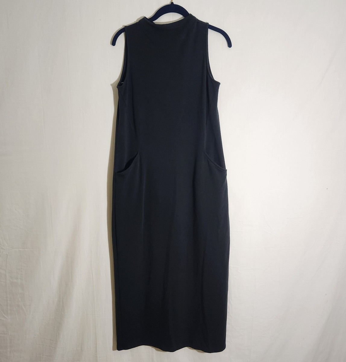 J Jill Pure Jill Luxe Tencel Size XS Women Sleeveless Black Maxi Shift Dress  | eBay