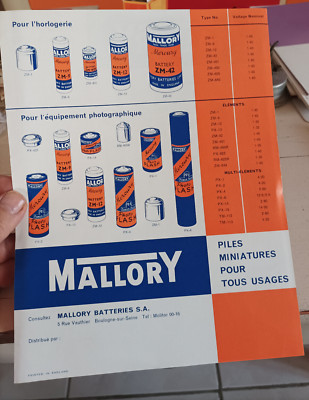 alte werbung les piles mallory