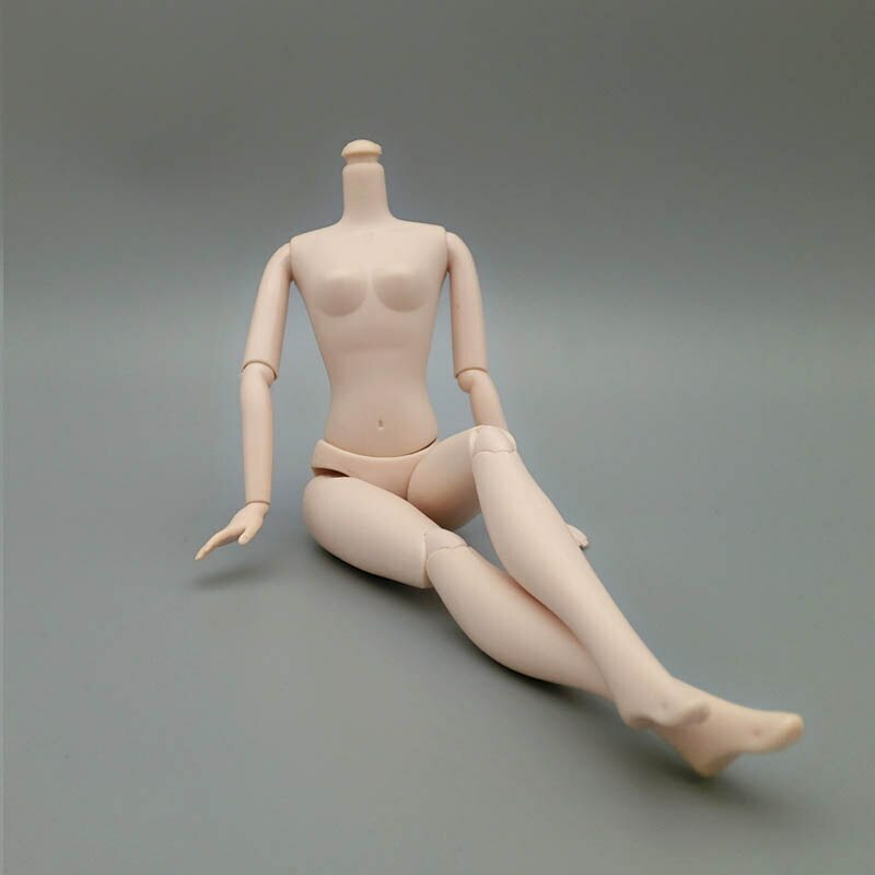 Black Bob Hair Doll Kids 12 Joints Moveable BJD Doll Body & Head For 1:6 Dolls