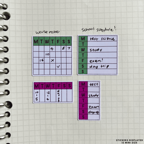 Month Day Grid Box Tracker Planner Stickers - Picture 4 of 7