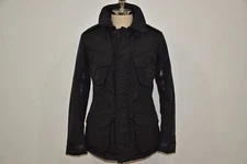 Ralph Lauren Black Label Made in Italy Padded Leather Trim Utility Escape Jacket