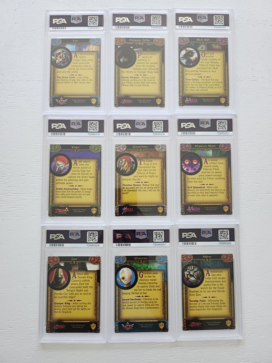 PSA 10 Gold Foil Set - 2016 Legend of Zelda Enterplay Trading