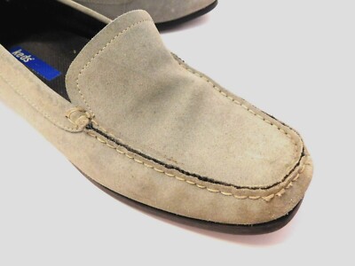 KEDS LADIES SEA FOAM GREEN SUEDE LOAFERS SIZE 10 M