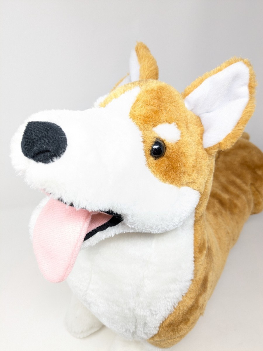 Melissa Doug Lifelike Plush Corgi Dog Stuffed Animal Toy Tan