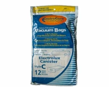 Fits For EnviroCare Bags Fits For Electrolux Canister - Style C - Generic 12PK