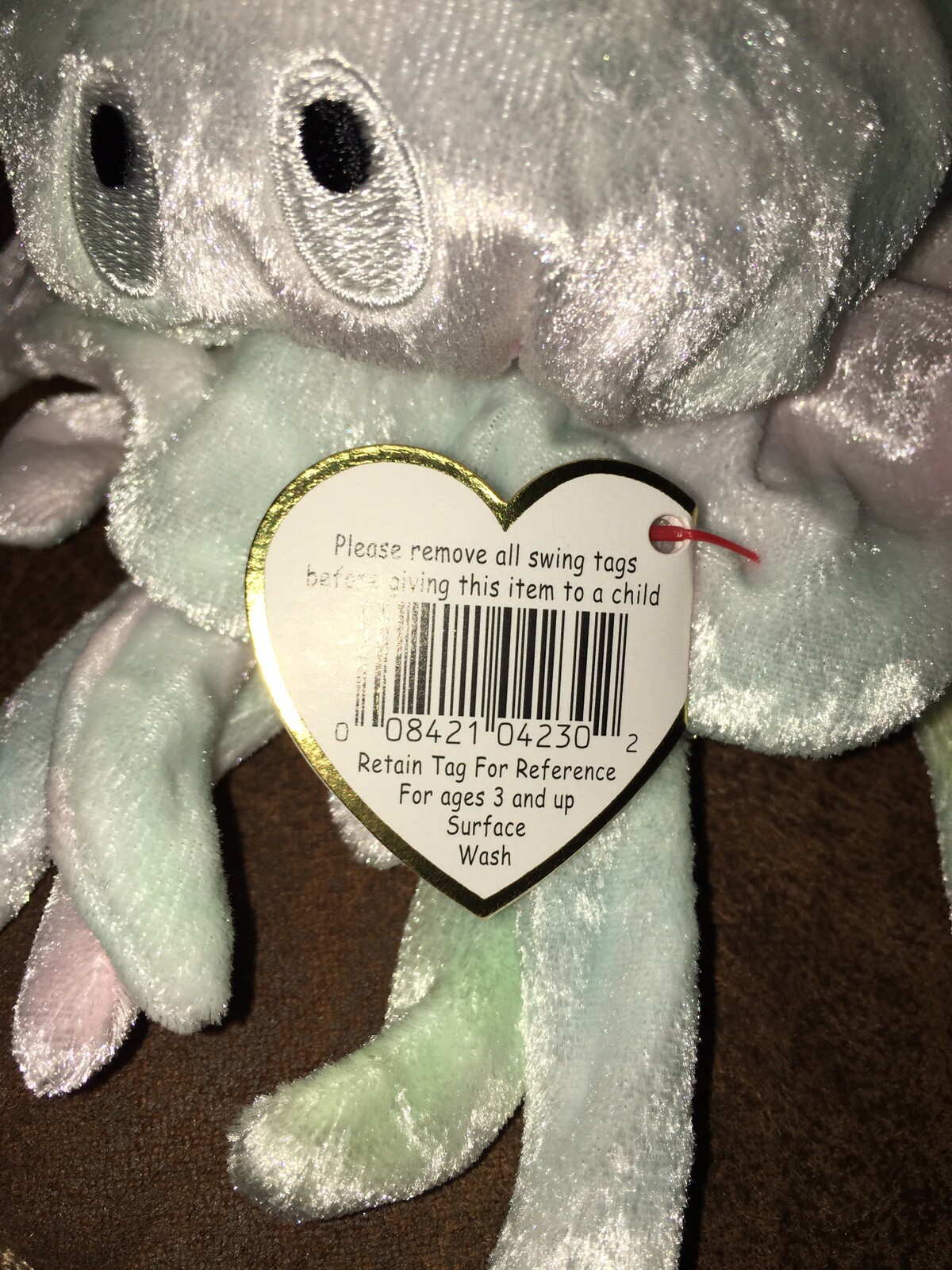 "TY" BEANIE BABIES."GOOCHY" D.O.B. NOV. 18 ,1998...MANY ERRORS..RARE