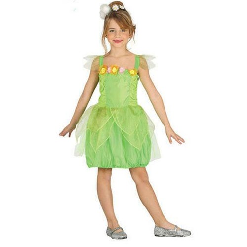 COSTUME FATA VERDE BAMBINA MIS. 5-6 ANNI TRILLY CAMPANELLINO | eBay