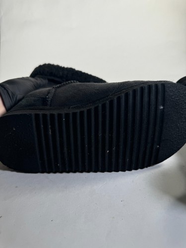 Vintage Black Fleece Lined Snow Boots Suede Style Ankle Women’s Warm Outdoor 10 - Foto 9 di 11