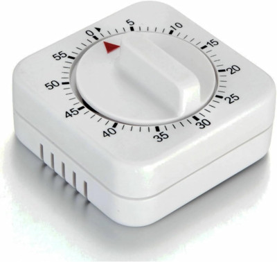 Square 60 Minute Mechanical Kitchen Timer - Visual Kitchen Cooking Timer Clock w