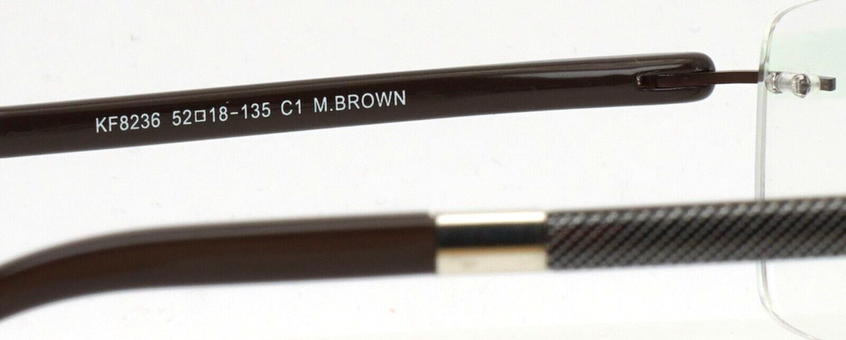 KONISHI KF8236 C1 Matte Brown Unisex Rectangle Rimless
