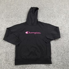 Champion Sweater Girls Extra Large Black Logo Outdoor Sweatshirt Hoodie Casual